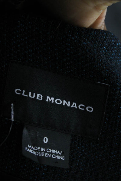 Club Monaco Women Basic Jacket Green Zip Long Sleeve Size 0