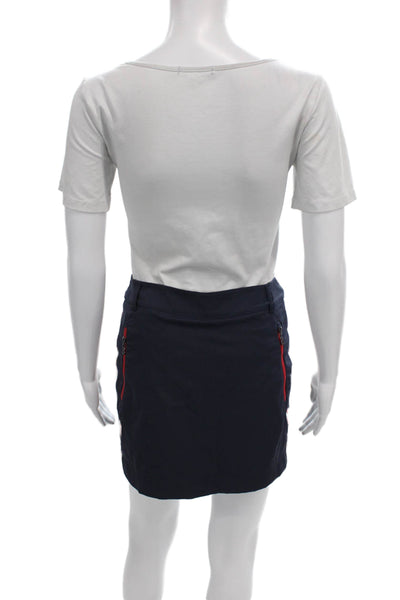 Bogner Womens Blue Mini Skirt Polyester Zip Short Size 6