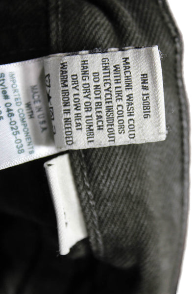 Trave Women Cargo Pants Black 100% Cotton Button Inseam 34 Size 27