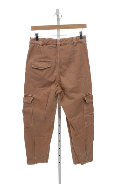Chloe Stora Womens Brown Cotton Cargo Pants Size 38