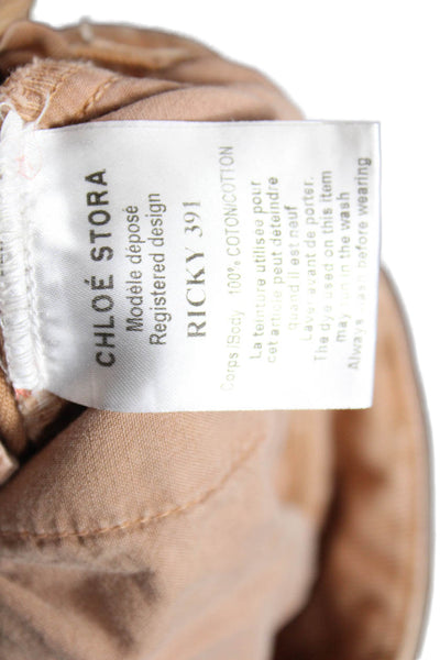 Chloe Stora Womens Brown Cotton Cargo Pants Size 38