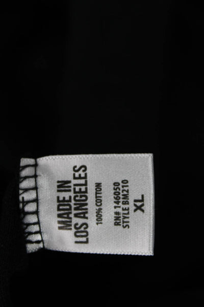 Buck Mason Mens Short Sleeve Collared Knit Polo Shirt Black Cotton Extra Large