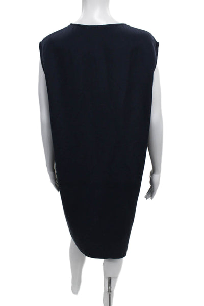 Derek Lam Women Shift Dress Green Silk V-Neck Sleeveless Short Size 12