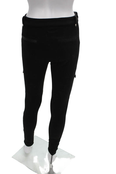 Maniere De Voir Women Black Zip Pants Size 8
