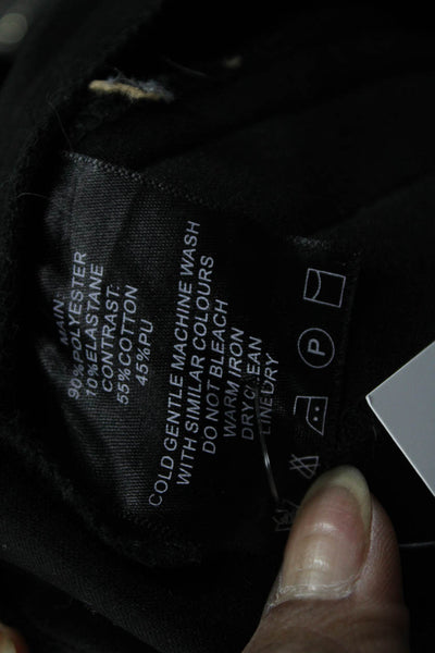 Maniere De Voir Women Black Zip Pants Size 8