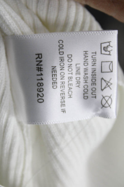 Lucy Paris Womens Short Sleeve Round Neck Viscose Blouse White Pullover Size S