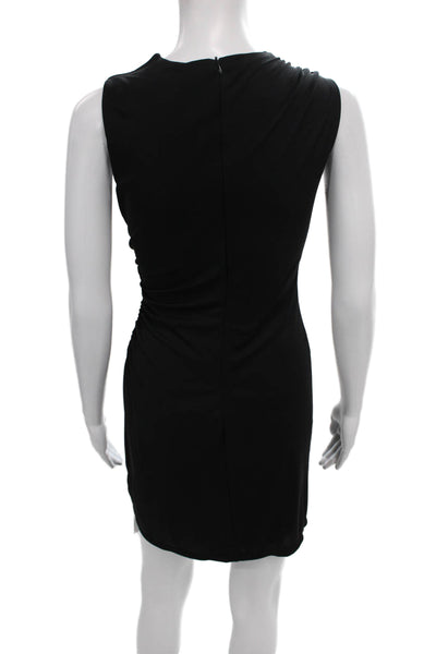Zara Women Mini Black Sleeveless Round Neck Dress Zip Size S