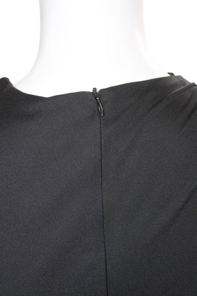 Zara Women Mini Black Sleeveless Round Neck Dress Zip Size S