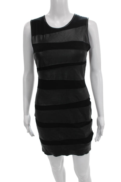 Bailey 44 Womens Black Bodycon Dress Rayon Sleeveless Knee Length Size S