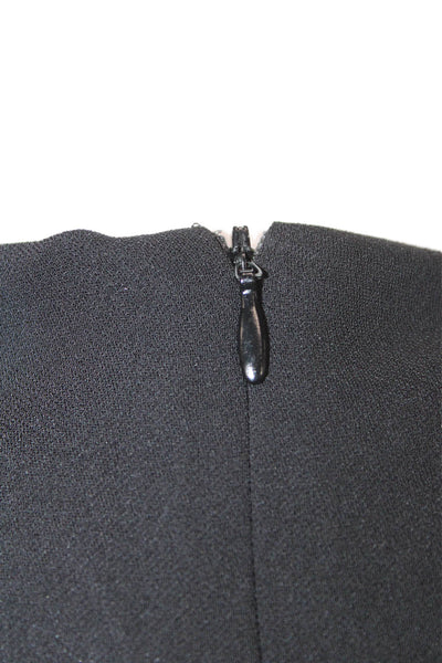 Zara Womens Blouse Black Mock Neck Sleeveless Zip Polyester Size XS