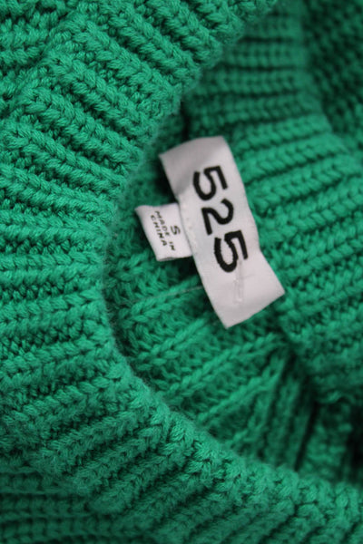 525 Womens Pullover Crew Neck Cotton Long Sleeve Green Size S