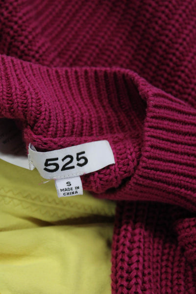 525 Womens Pink Cotton Mock Neck Pullover Sweater Long Sleeve Size S