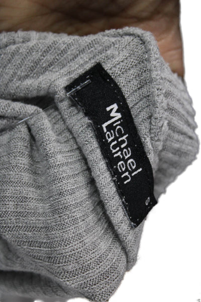 Michael Lauren Women Gray V-Neck Cardigan Long Sleeve Size S