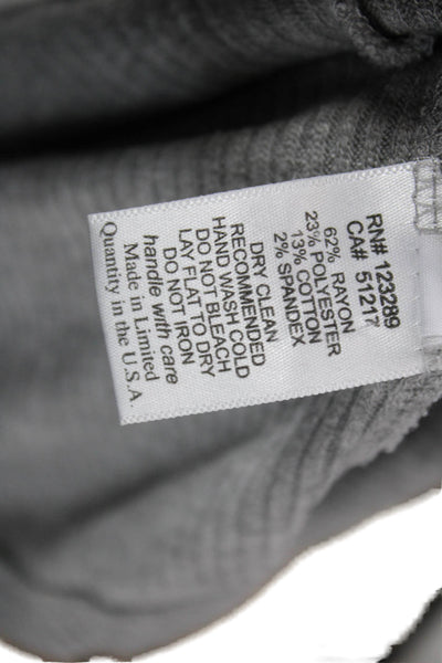 Michael Lauren Women Gray V-Neck Cardigan Long Sleeve Size S