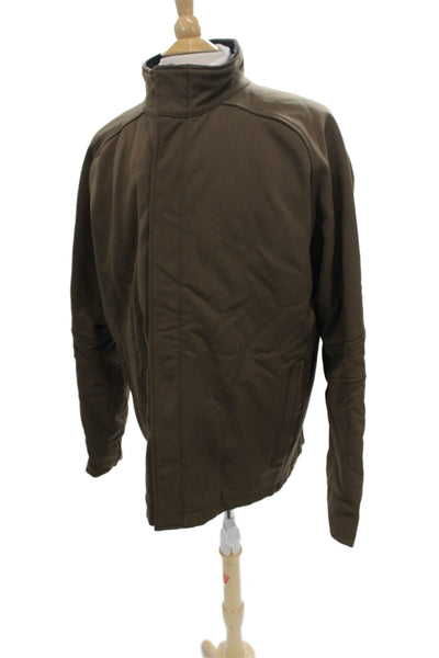 The North Face Mens Quilted Jacket Green Zip Size XL