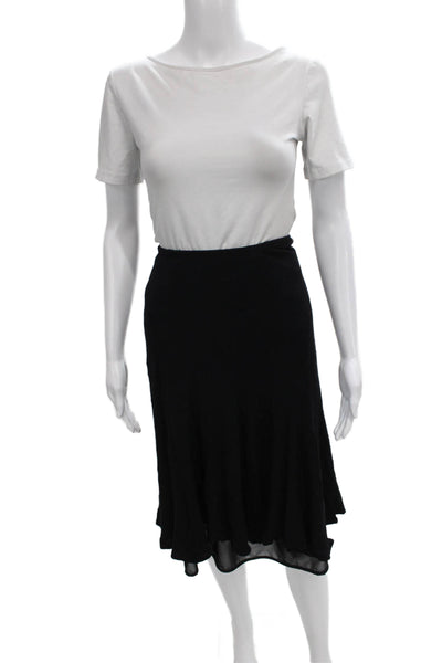 Eileen Fisher Women A-Line Viscose Black Skirt Size S