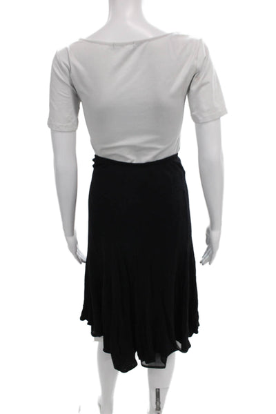 Eileen Fisher Women A-Line Viscose Black Skirt Size S