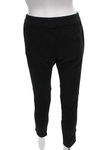 Standard James Perse Womens Black Jogger Pants Cotton Blend Drawstring Size 0