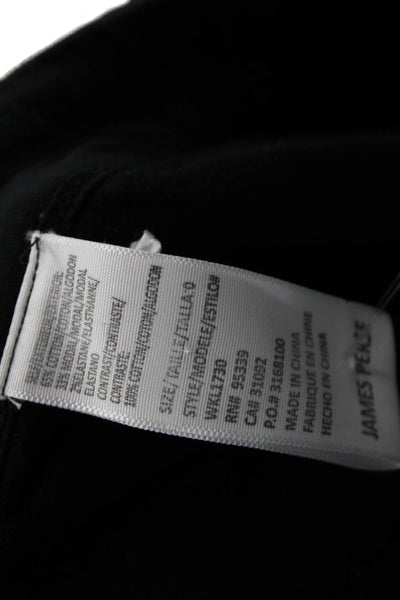 Standard James Perse Womens Black Jogger Pants Cotton Blend Drawstring Size 0