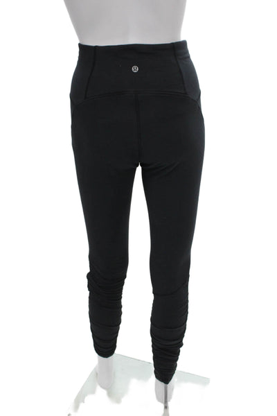 Lululemon Women Ankle Leggings Black Nylon Blend Size 8