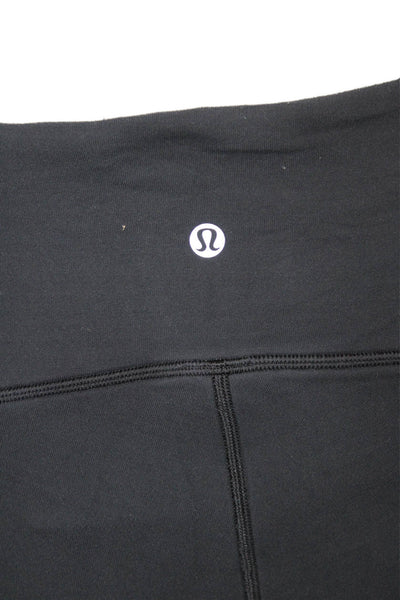 Lululemon Women Ankle Leggings Black Nylon Blend Size 8