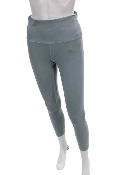 Lululemon Women Cropped Blue Nylon Blend Leggings Size 8