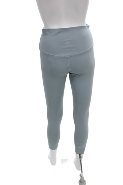 Lululemon Women Cropped Blue Nylon Blend Leggings Size 8