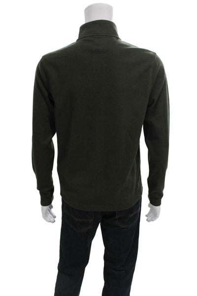 J Crew Mens Pullover Sweater Mock Neck Green Size S