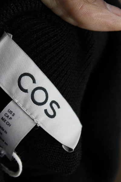 COS Women Maxi Wool Turtleneck Long Sleeve Black Dress Size S