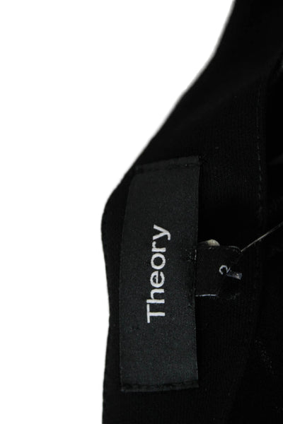 Theory Women Dress Pants Black Triacetate Zip Inseam 32 Size 2