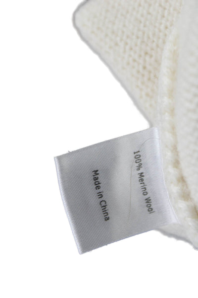La Ligne Women Pullover Sweater Ivory Merino Wool Long Sleeve Size XS