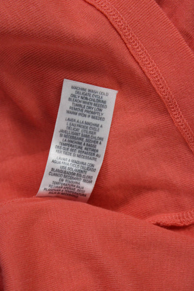 Splendid Women Basic Sleeveless Scoop Neck Orange Supima Cotton Tank Size XS