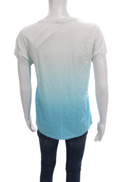 Rag & Bone Womens T-Shirt White Pima Cotton Short Sleeve Colorblock Size M