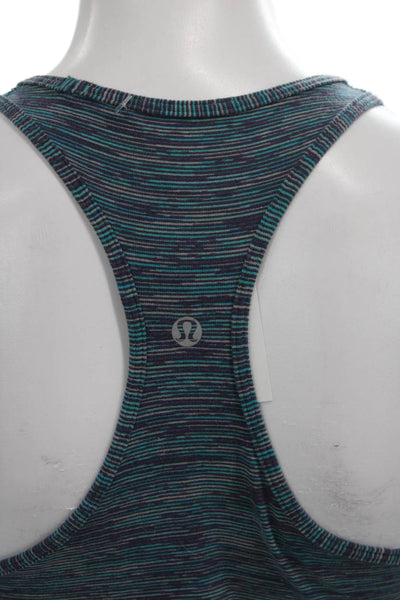 Lululemon Womens Striped Scoop Neck Sleeveless Tank Nylon Activewear Size S