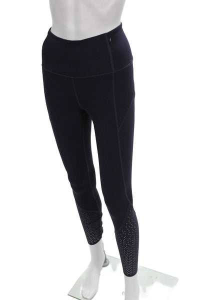 Lululemon Womens Black Ankle Leggings Synthetic Sports Size 4