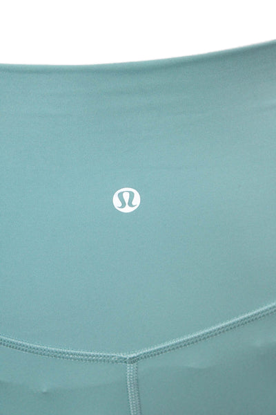 Lululemon Women Capri Leggings Blue Nylon Pull On Size 2