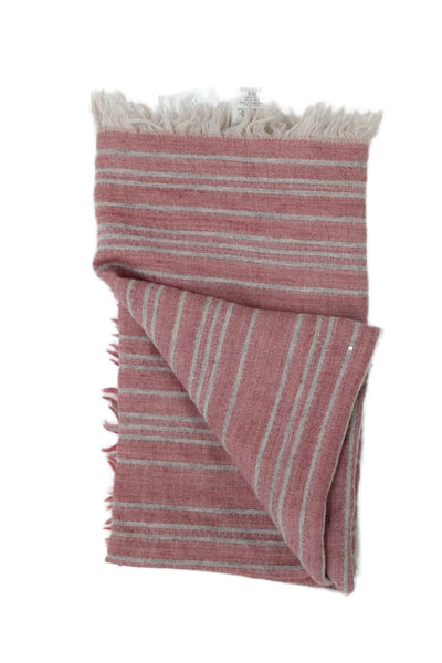 Vince Women's Fringe Edge Striped Scarf Wrap Size 66" X 27"