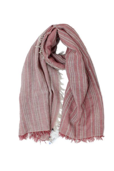 Vince Women's Fringe Edge Striped Scarf Wrap Size 66" X 27"