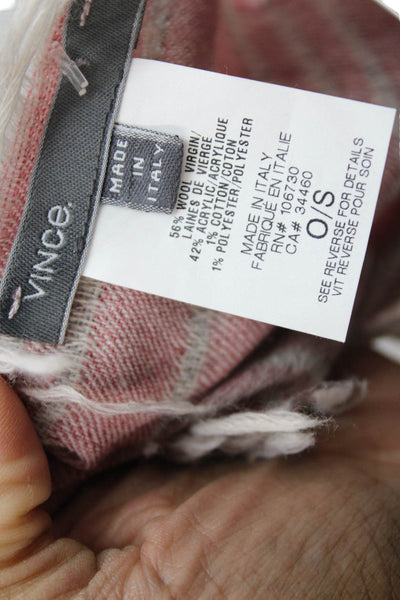 Vince Women's Fringe Edge Striped Scarf Wrap Size 66" X 27"