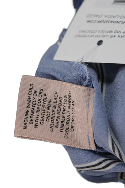 Philosophy By Republic Women Blue Striped Long Sleeve Blouse Size S