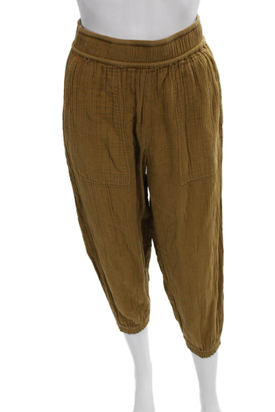 Sundry Womens Jogger Pants Brown 100% Cotton Pull On Size 1