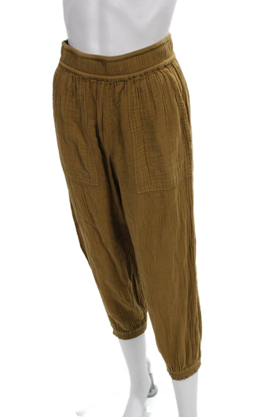 Sundry Womens Jogger Pants Brown 100% Cotton Pull On Size 1