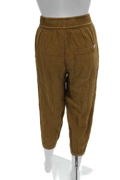 Sundry Womens Jogger Pants Brown 100% Cotton Pull On Size 1
