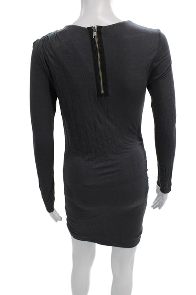 Twelfth Street by Cynthia Vincent Womens Mini Dress Gray Long Sleeve Size S