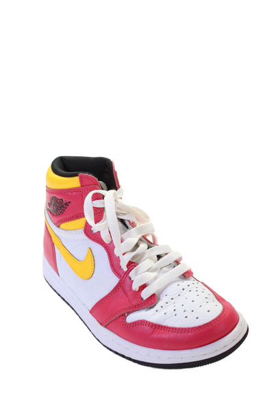 Nike Womens Air Jordan 1 Retro High OG "Light Fusion Red" Sneakers Shoes Sz 7.5
