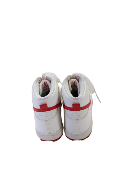 Nike Womens Leather Dunk High "Track Red" Sneakers Shoes Red White Size 7