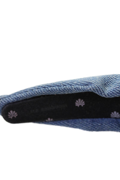 Lele Sadoughi Womens Knotted Detail Denim Blue Headband
