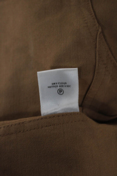 A.L.C. Womens Cropped Linen Blend Tank Sweetheart Neckline Beige Zip Size 0