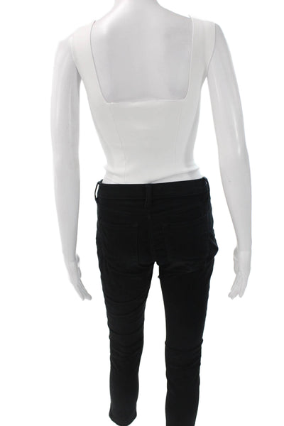 A.L.C. Womens Cropped Tank White Rayon Square Neck Sleeveless Size XS