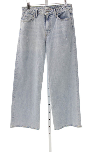 Simkhai Womens Blue Cotton Wide-Leg Jeans Size 29